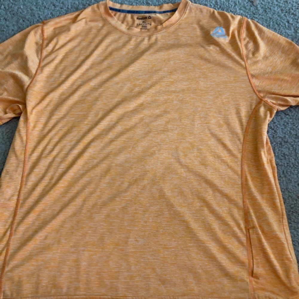 Mens Orange Reebok Athletic Tshirt
